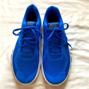 Nike Flex Blue Gray Swoosh Men Size 10.5